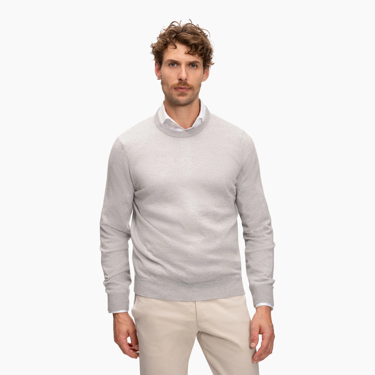 Kaschmirpullover in Hellgrau PE25067-Sanderling Bild 1