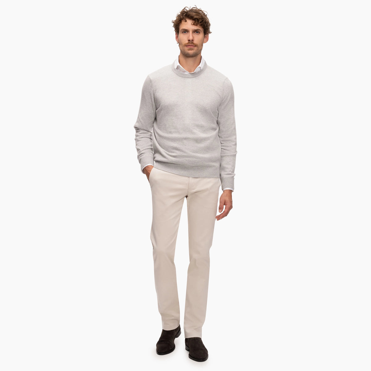 Kaschmirpullover in Hellgrau PE25067-Sanderling Bild 6