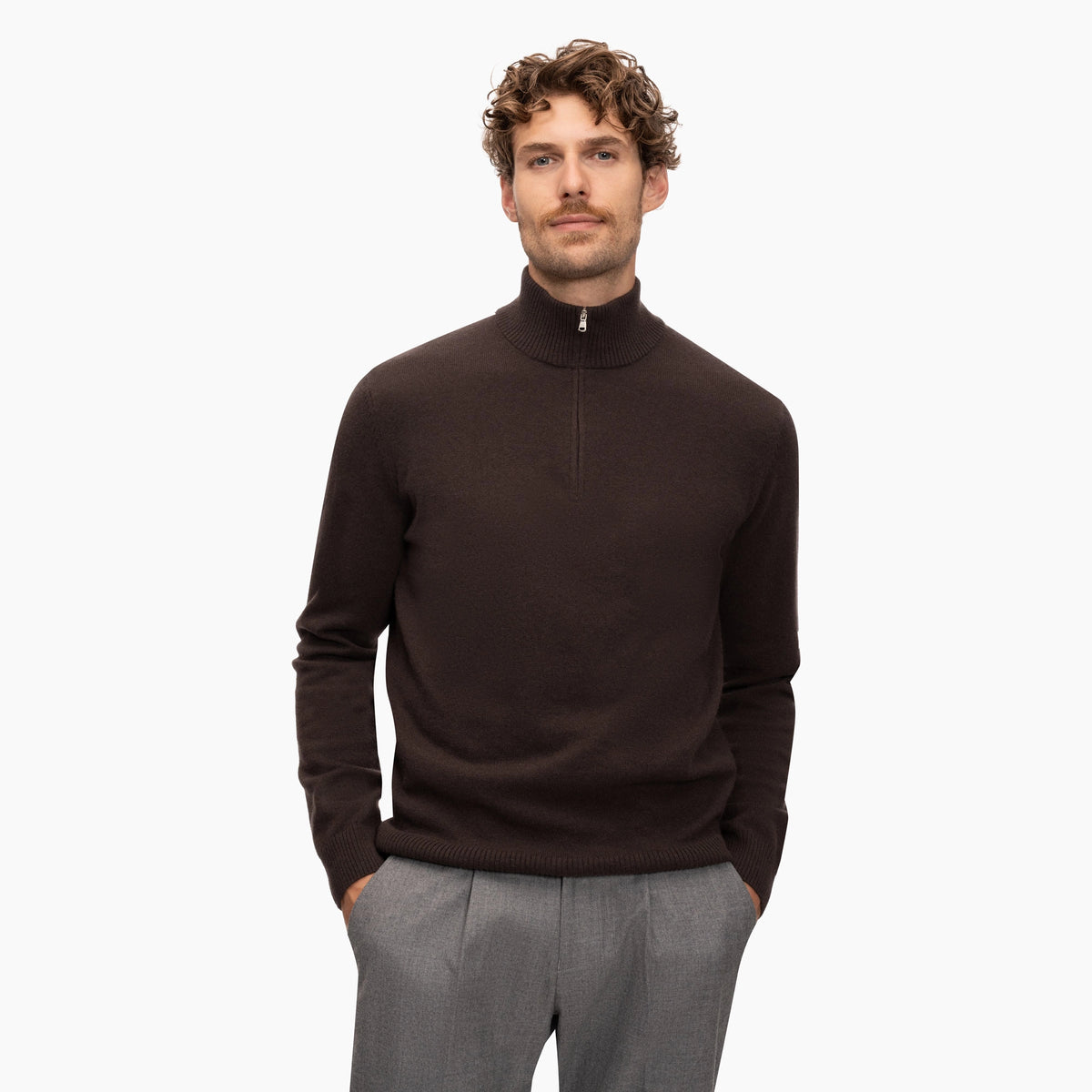 Kaschmirpullover Troya in Dunkelbraun PE25112-Black Coffee Bild 1