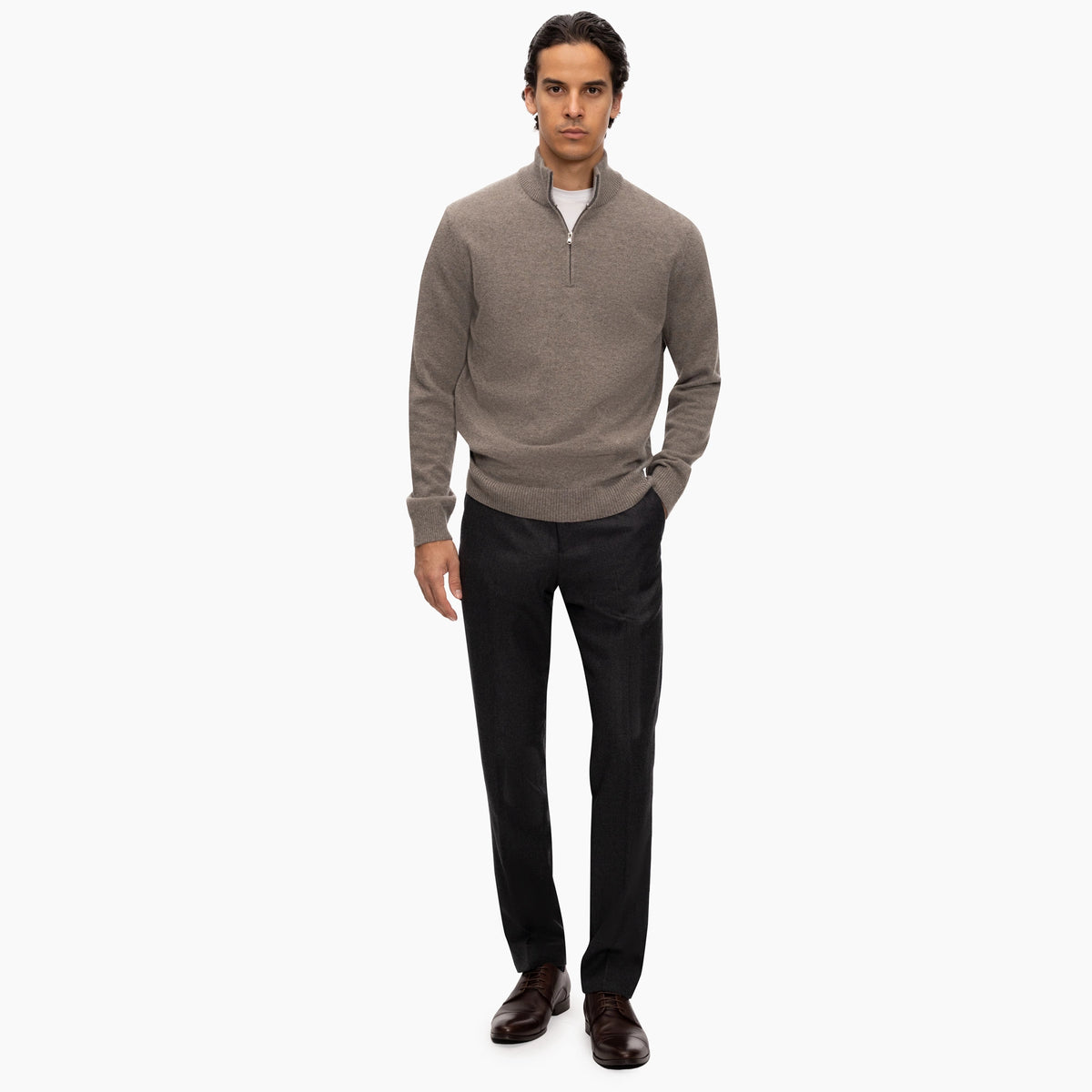 Kaschmirpullover Troya in Taupe XA19010-Vapor Bild 4