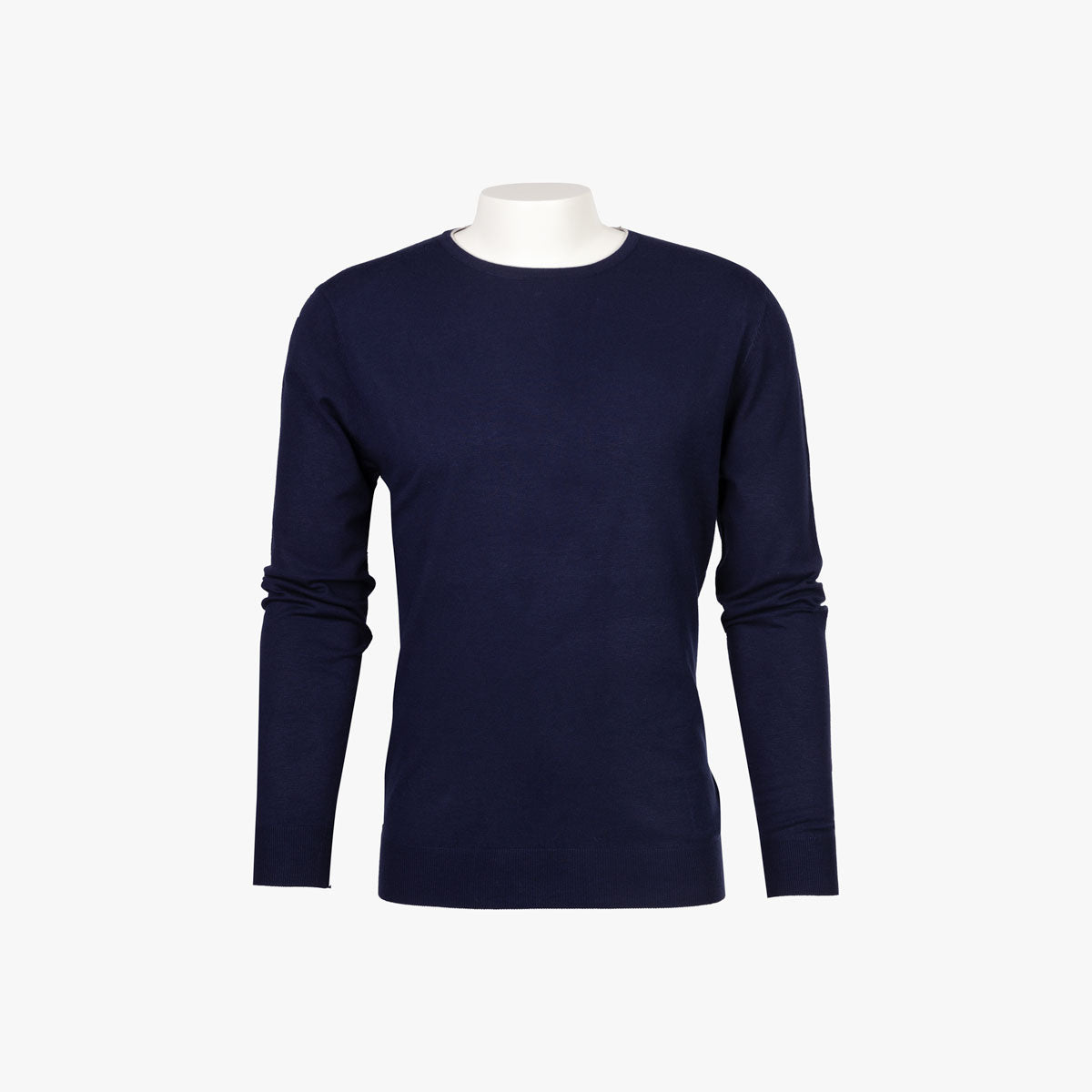 Feinstrickpullover mit Rundhals in dunkelblau AF847 Bild 4
