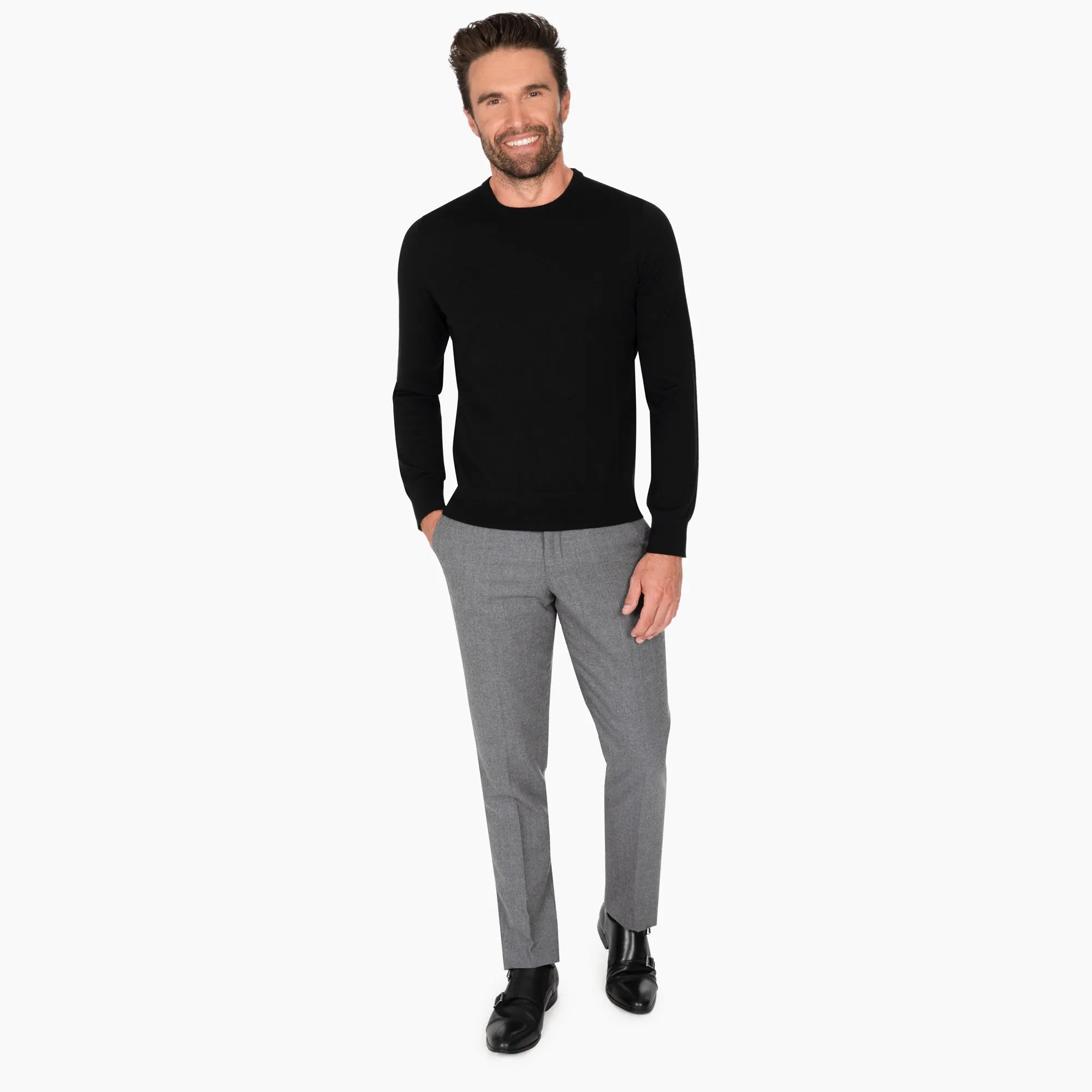 Pullover aus Schurwolle in Schwarz schwarz Bild 5