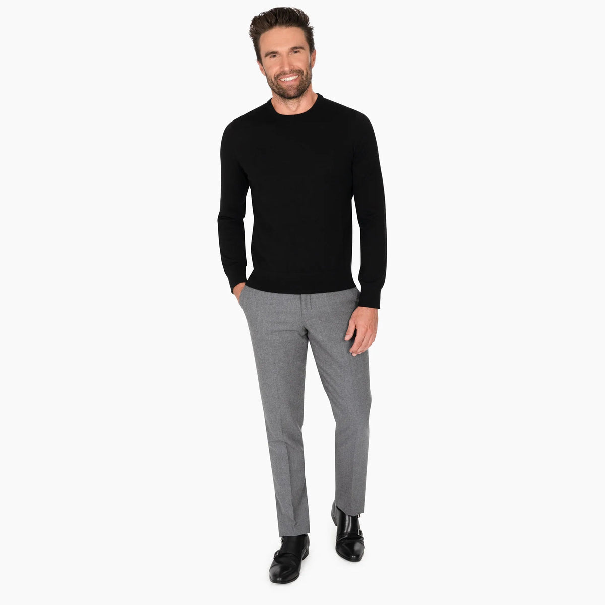 Pullover aus Schurwolle in Schwarz schwarz Bild 5