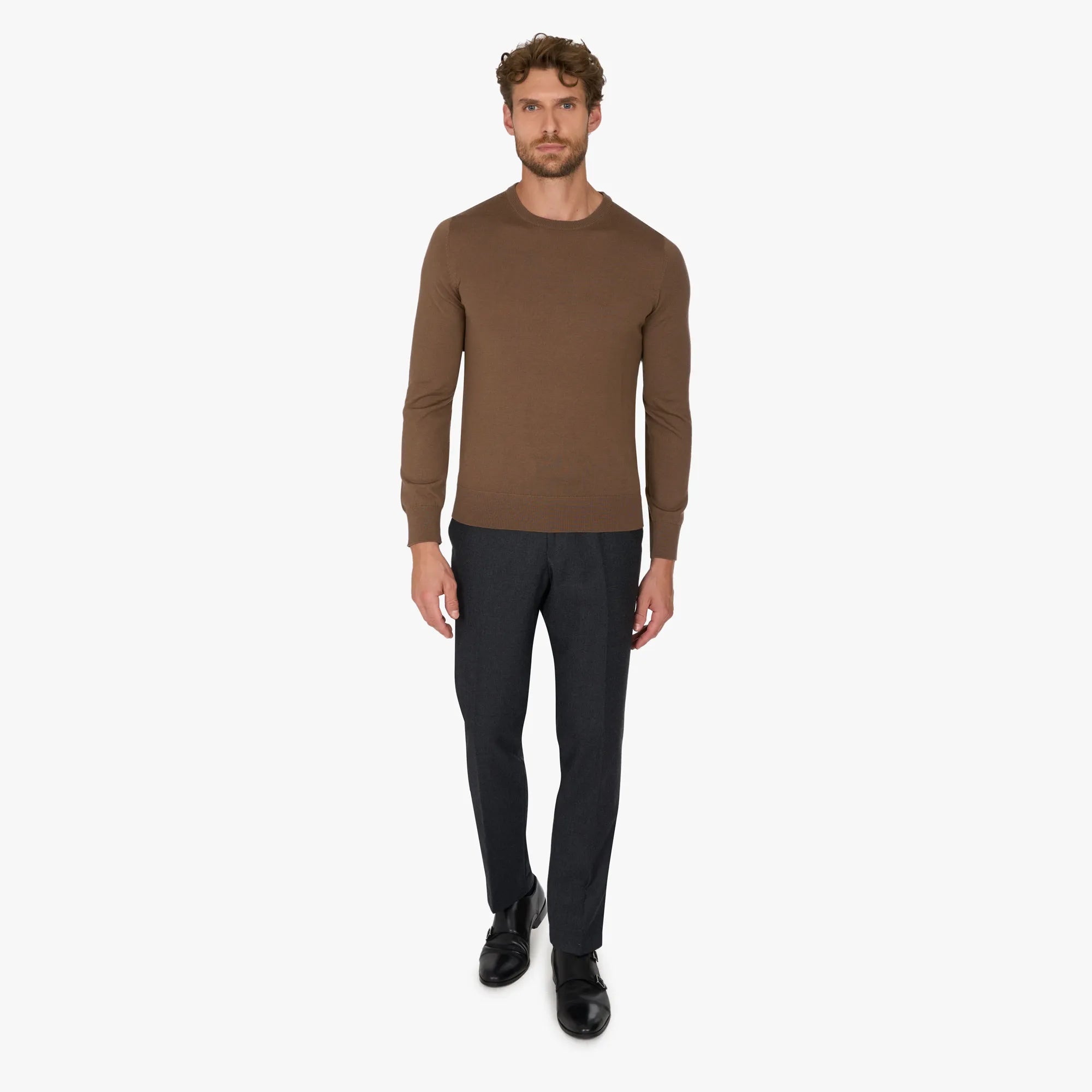 Pullover aus Schurwolle in Braun braun Bild 5