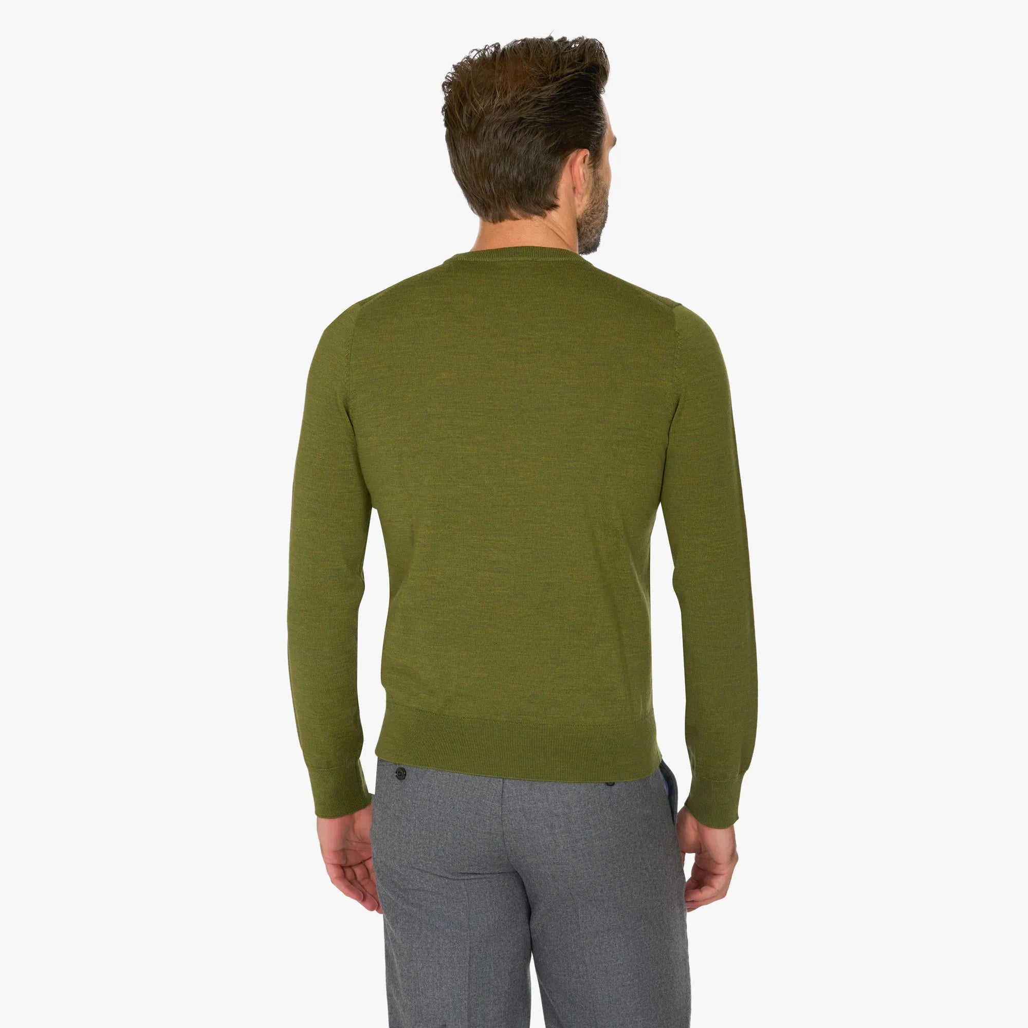 Pullover aus Schurwolle in Grün grün Bild 2