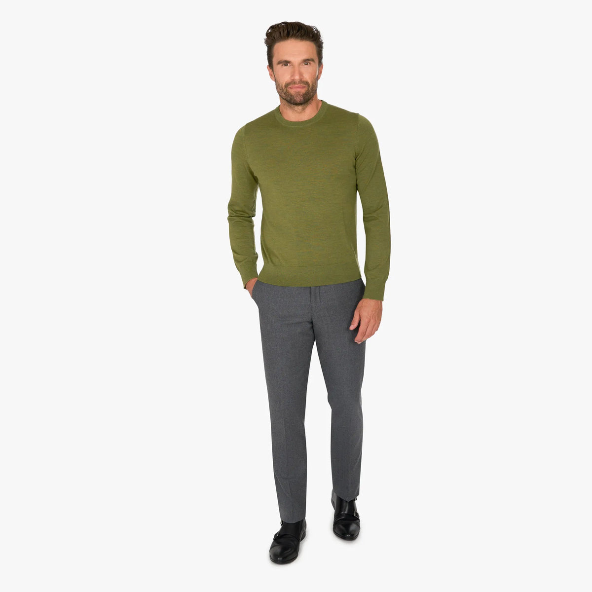 Pullover aus Schurwolle in Grün grün Bild 5