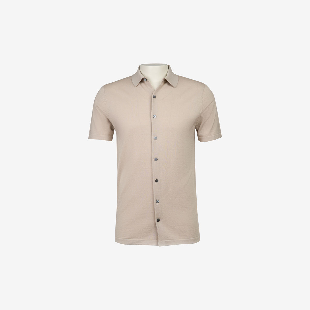 Poloshirt mit Knopfleiste in Beige beige Bild 2