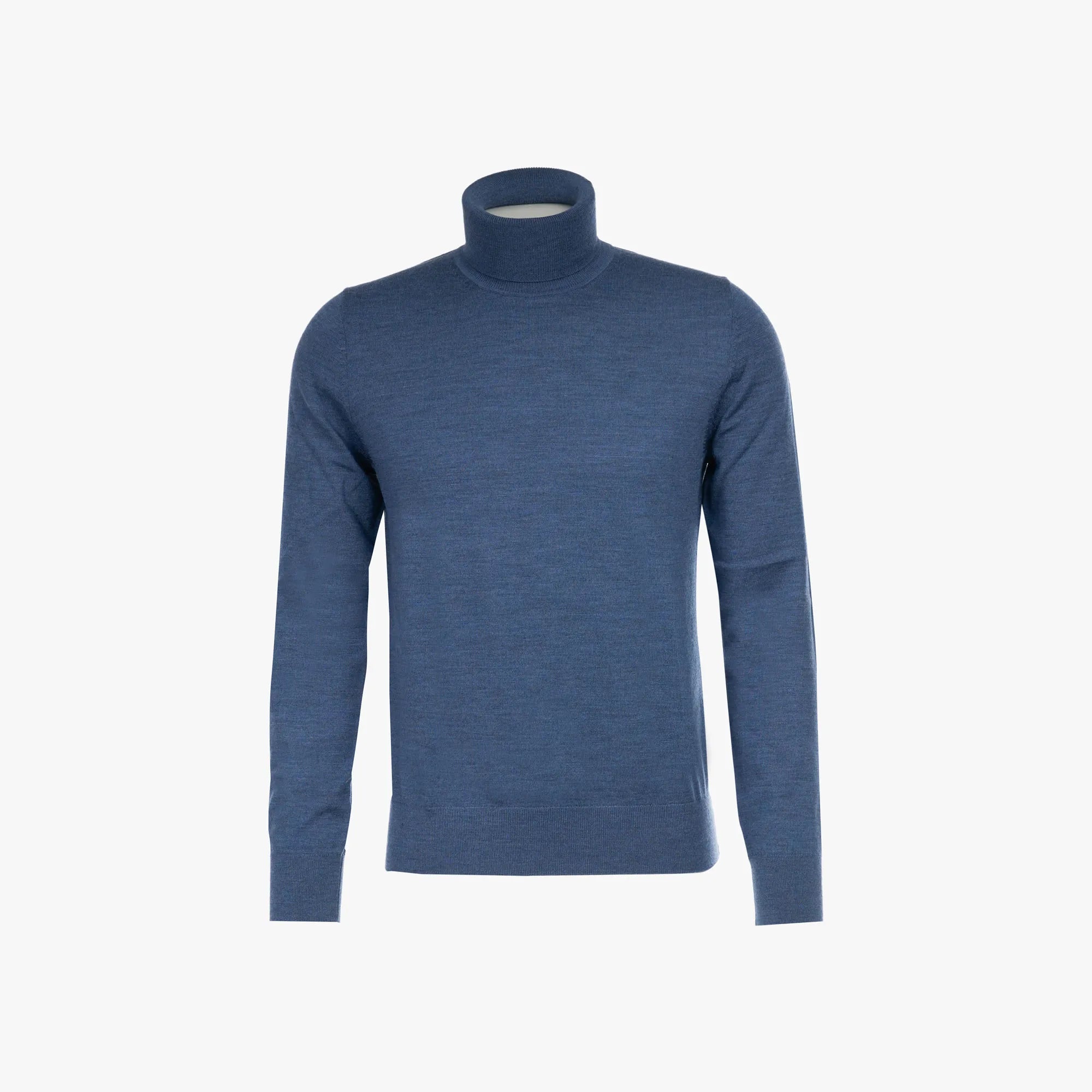 Rollkragenpullover aus Schurwolle in Blau blau Bild 3