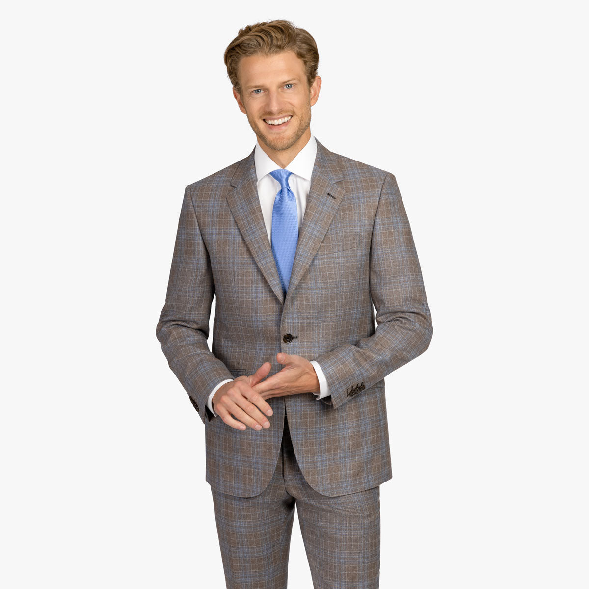 Anzug Prato mit Karo in braun blau braun/karo Bild 2