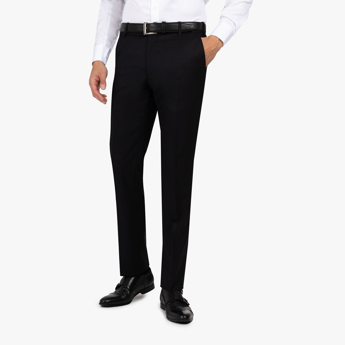 Baukastenhose Siena aus Schurwolle in Schwarz schwarz Bild 1