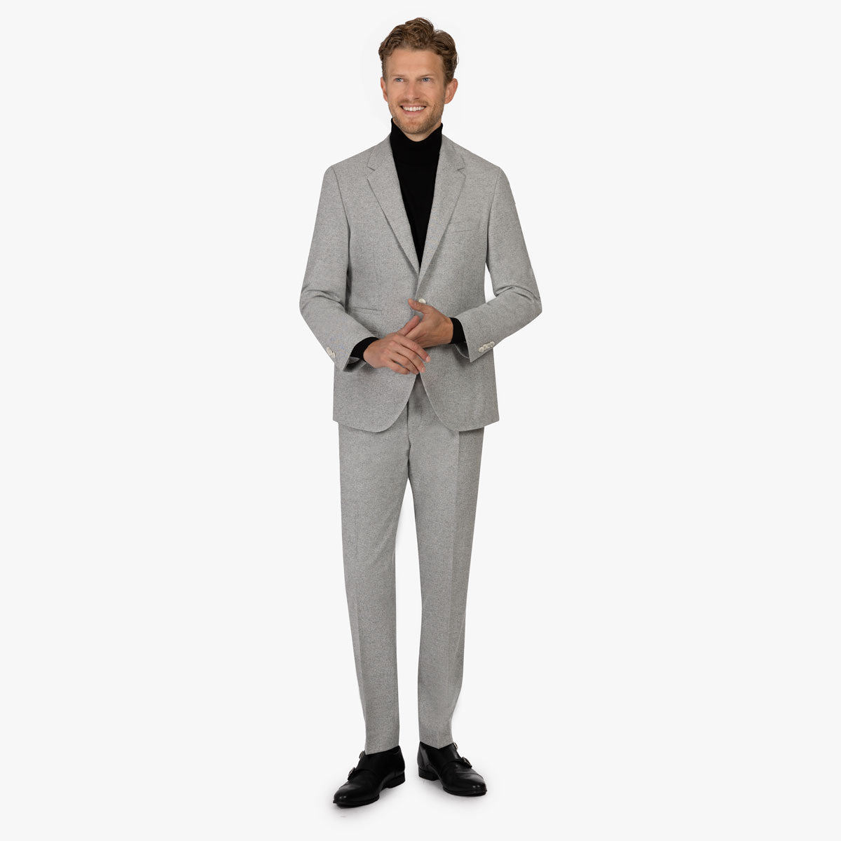 Hellgrauer Slim Fit Anzug Pesaro hellgrau Bild 1