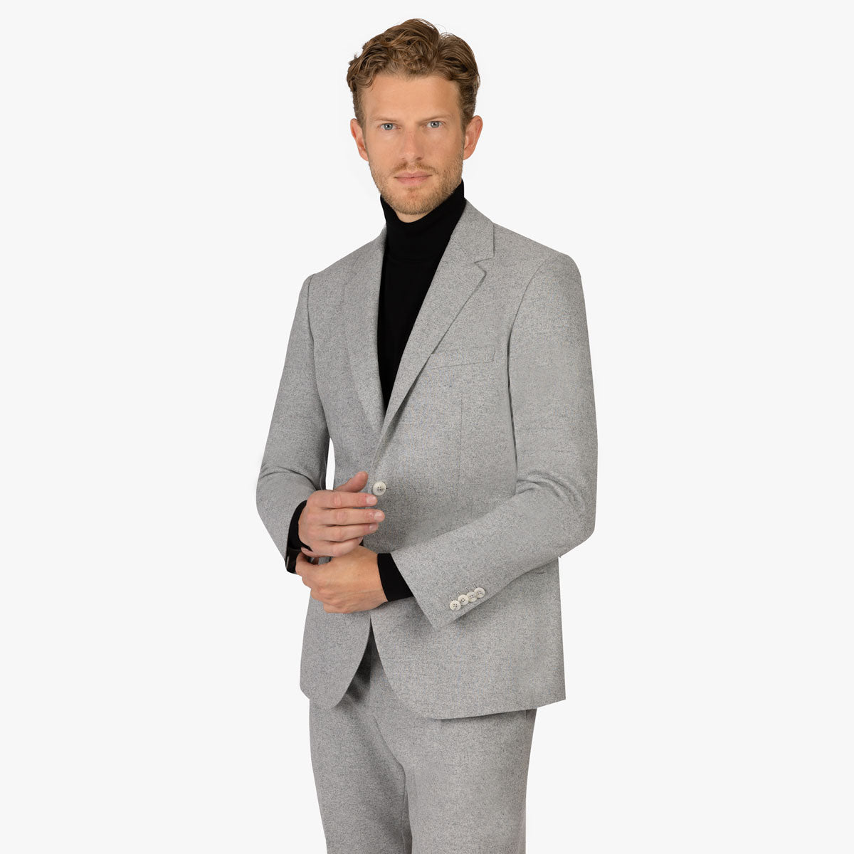 Hellgrauer Slim Fit Anzug Pesaro hellgrau Bild 2