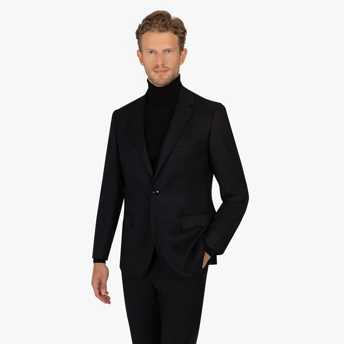 Baukastensakko Genf aus Schurwolle in Schwarz schwarz Bild 2