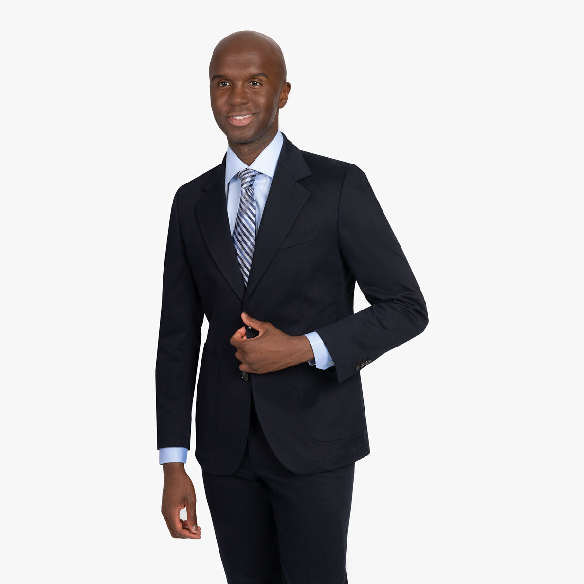 Baukastensakko Havanna aus Sea-Island-Baumwolle in dunkelblau dkl. blau Bild 1