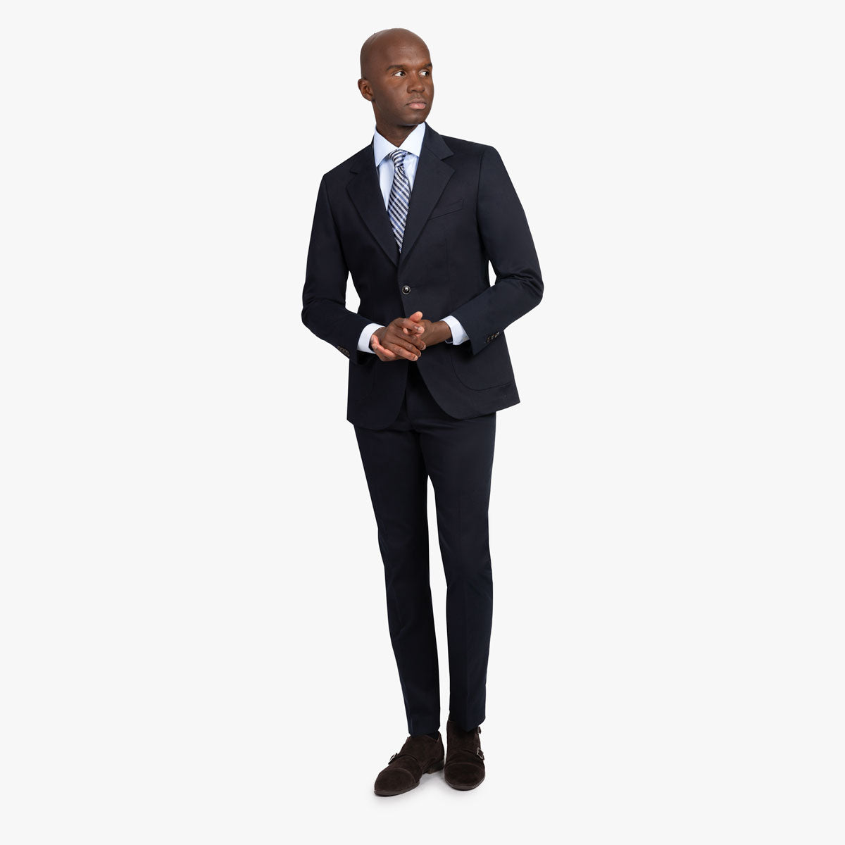 Baukastensakko Havanna aus Sea-Island-Baumwolle in dunkelblau dkl. blau Bild 2