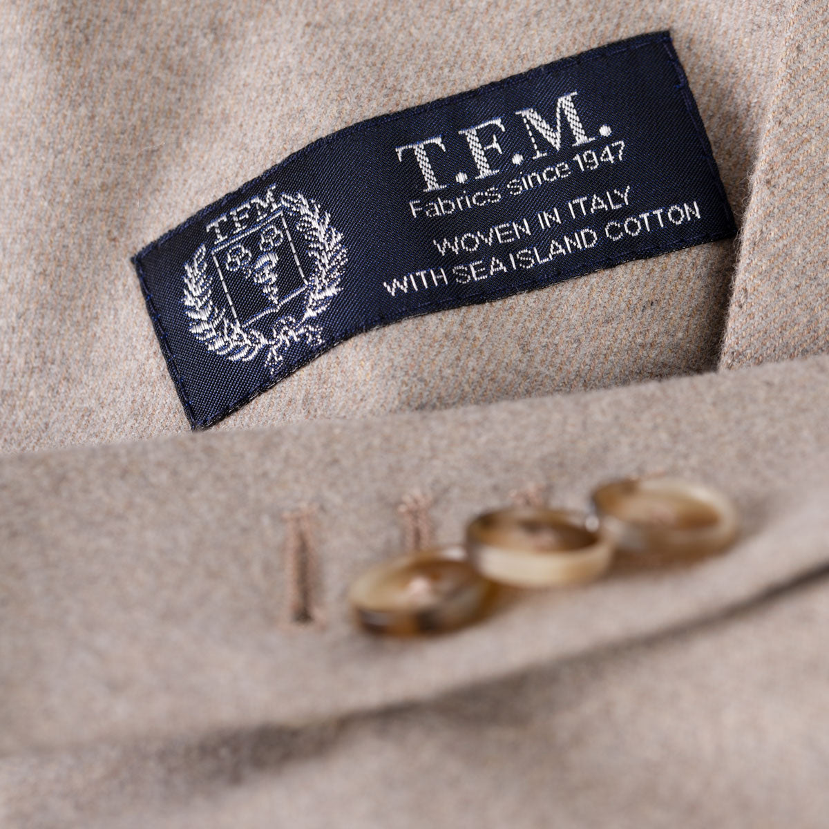 Baukastensakko Prato aus Sea-Island-Baumwolle in hellbraun mittelbraun Bild 4