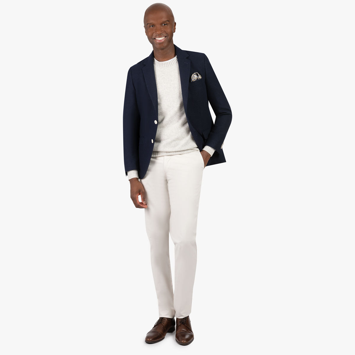 Sakko Genf in dunkelblauer Panamabindung und Kaschmiranteil dkl. blau Bild 1