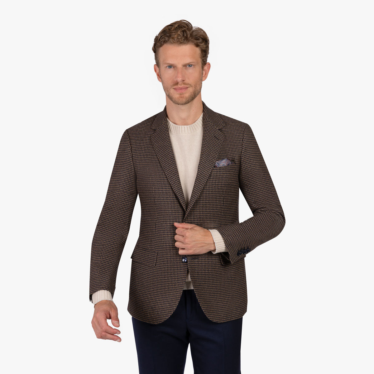 Sakko mit Hahnentrittmuster in braun blau braun/gemustert Bild 2