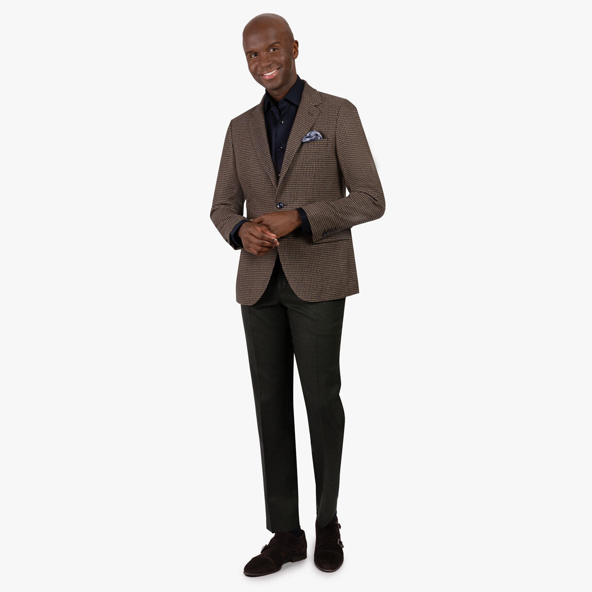 Sakko mit Hahnentrittmuster in braun blau braun/gemustert Bild 8