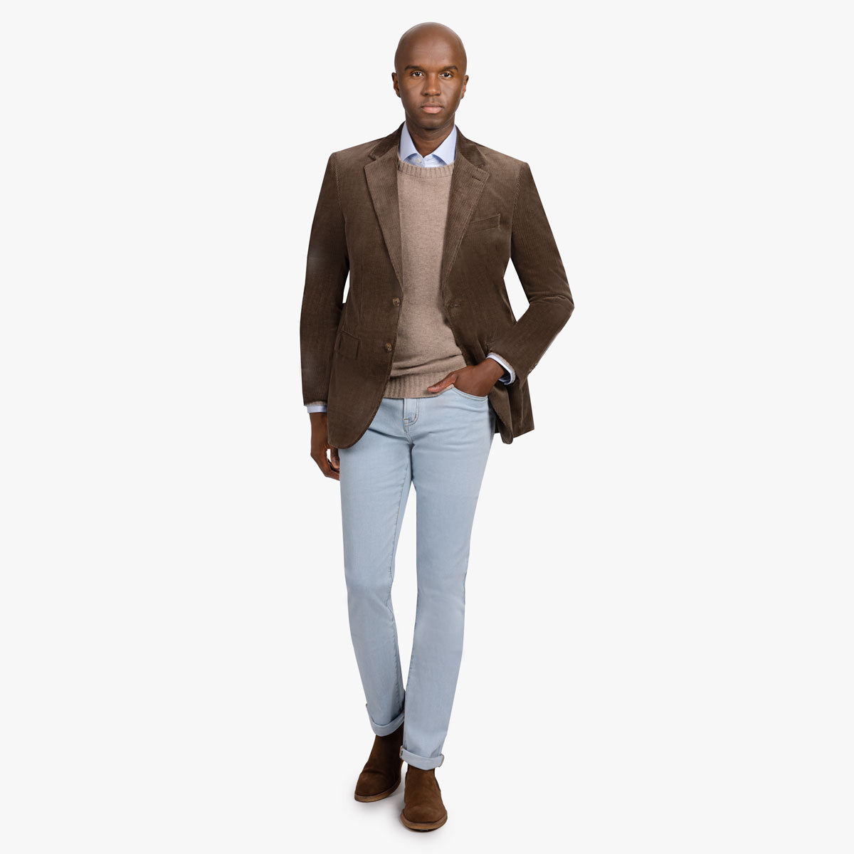 Sakko Prato aus Feincord in braun braun Bild 8