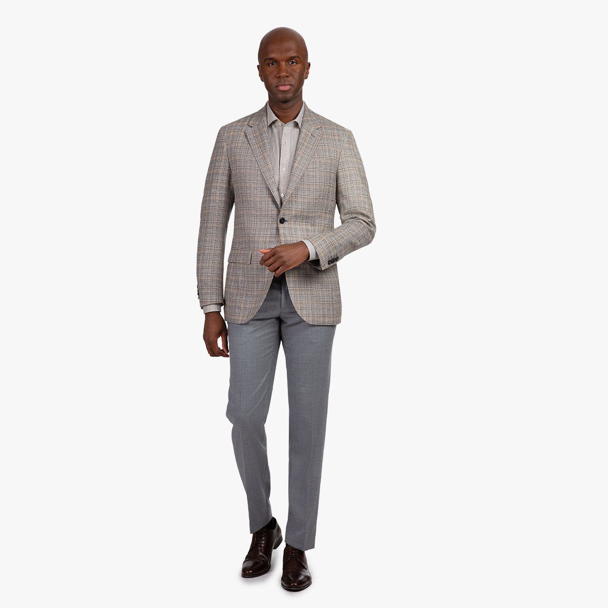 Sakko Prato/I aus Seide/Schurwolle in beige beige/gemustert Bild 7