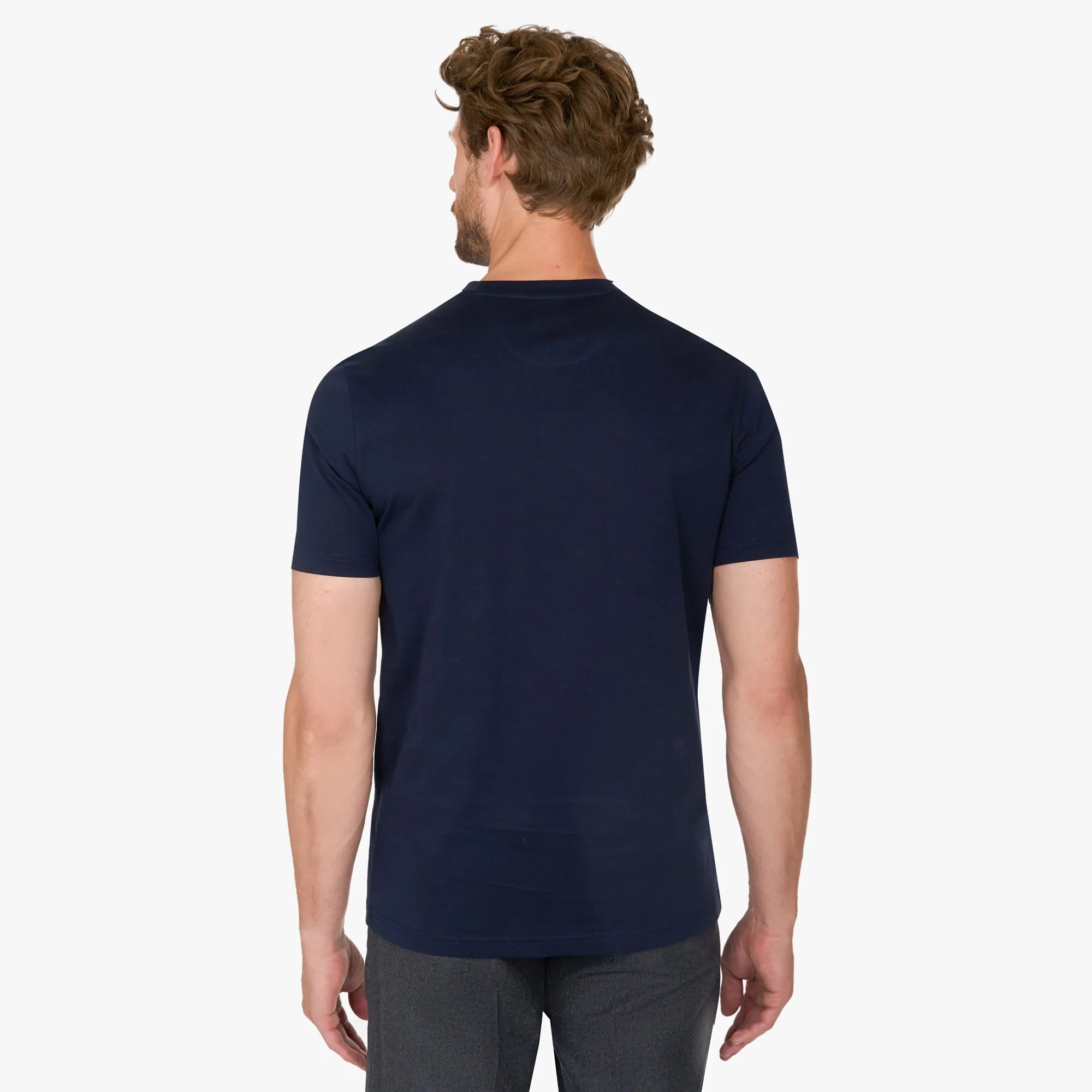 Dunkelblaues T-Shirt aus Egypt Cotton dkl. blau Bild 2