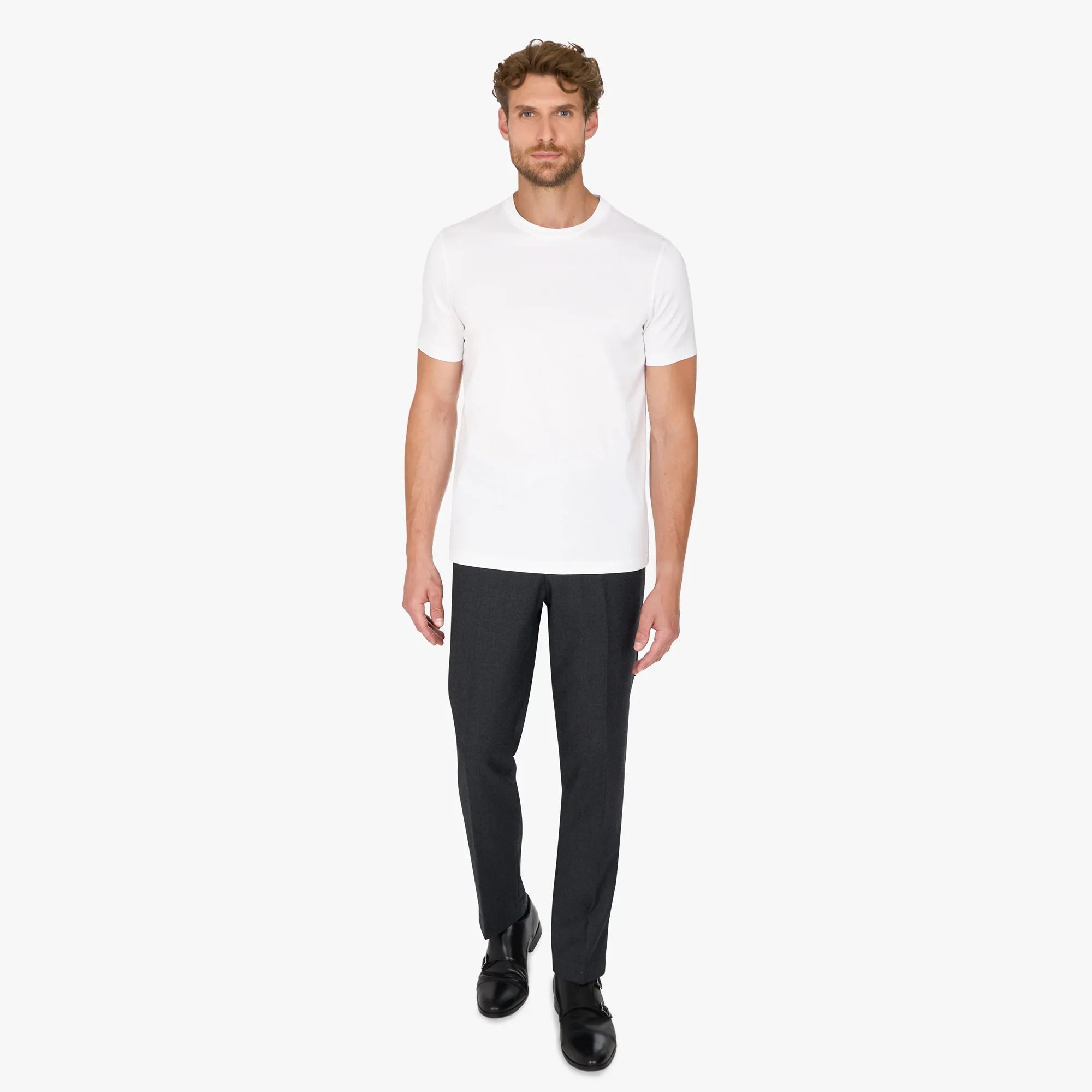 Weißes T-Shirt aus Egypt Cotton weiss Bild 6