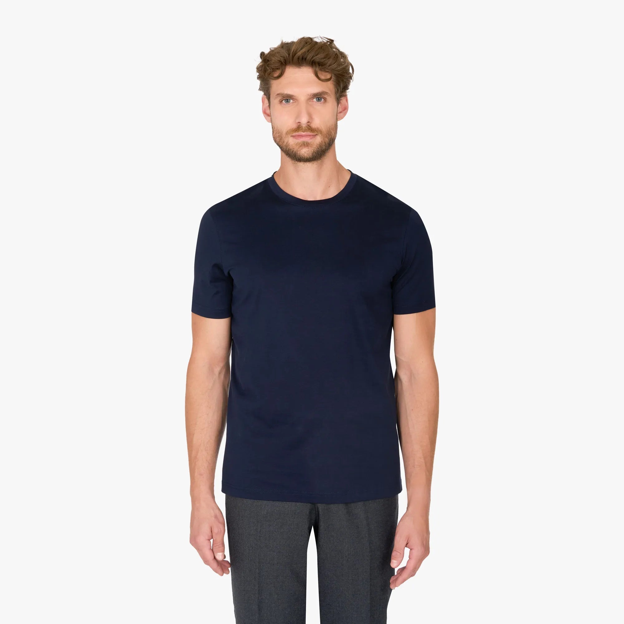 Dunkelblaues T-Shirt aus Egypt Cotton dkl. blau Bild 1