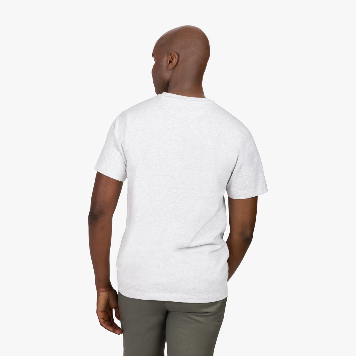 T-Shirt Rundhals aus Baumwolle in hellgrau light grey Bild 2