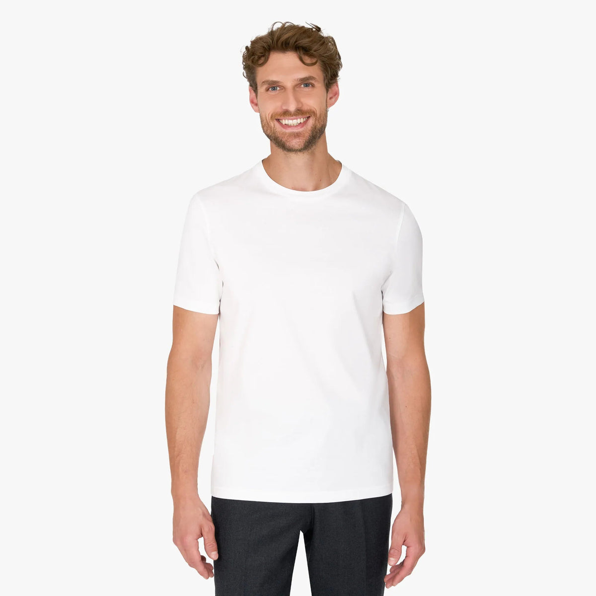 Weißes T-Shirt aus Egypt Cotton weiss Bild 1