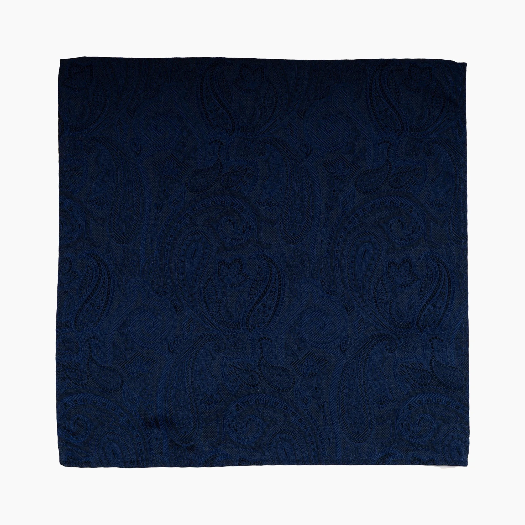 Einstecktuch aus reiner Seide in Blau mit Paisleymuster blau Bild 2