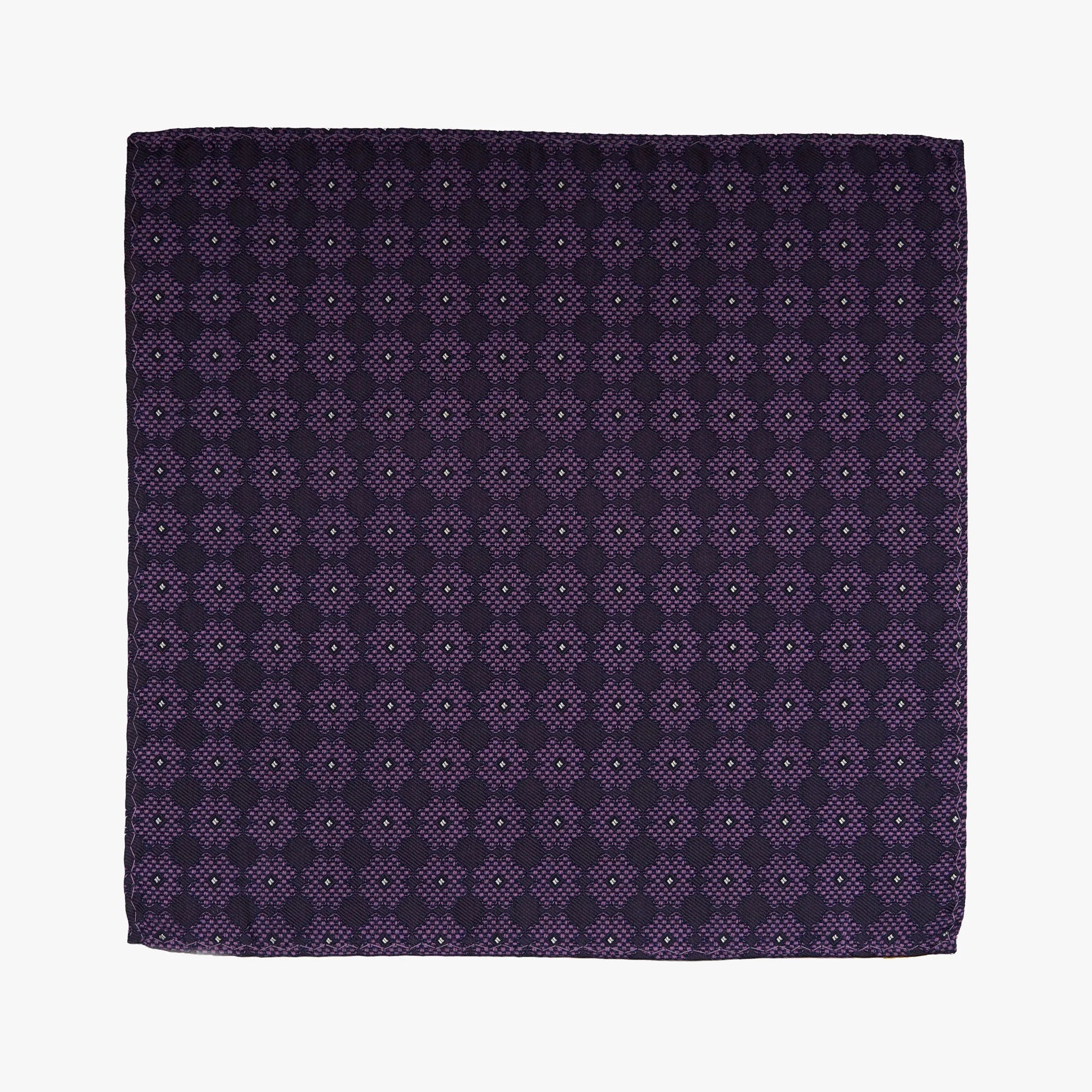 Einstecktuch aus reiner Seide in Lila mit weißen Punkten lila Bild 2