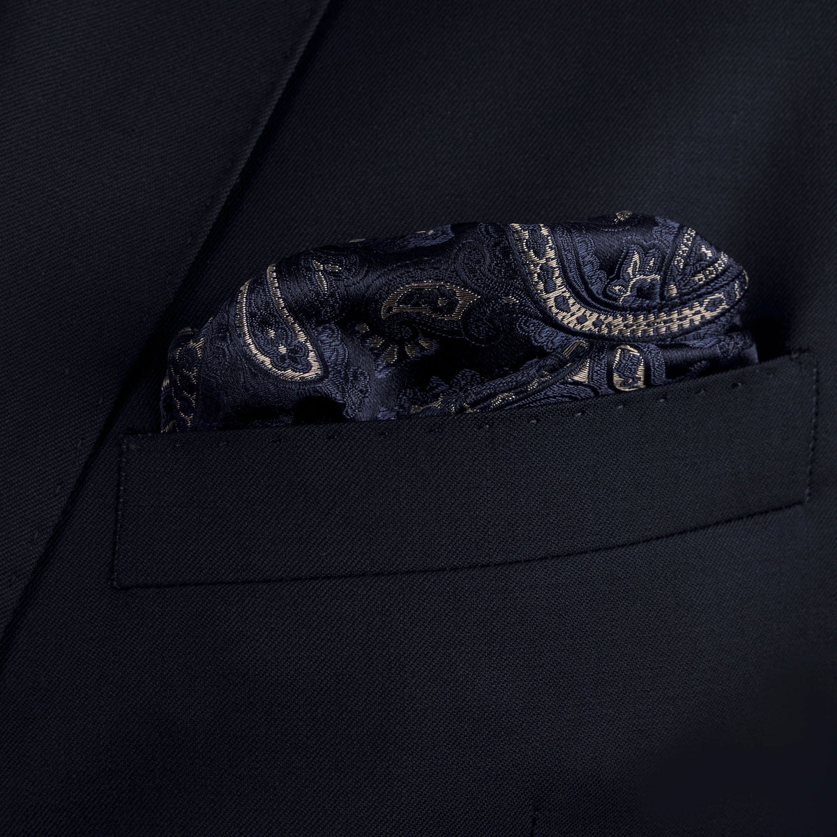 Einstecktuch in Blau mit Paisleymuster blue Bild 1