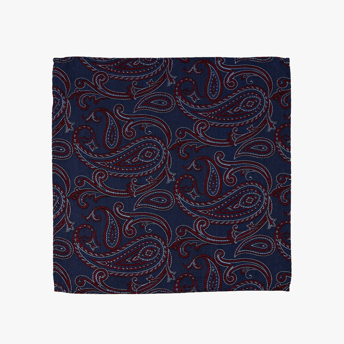 Einstecktuch in Blau mit rotem Paisleymuster red Bild 2