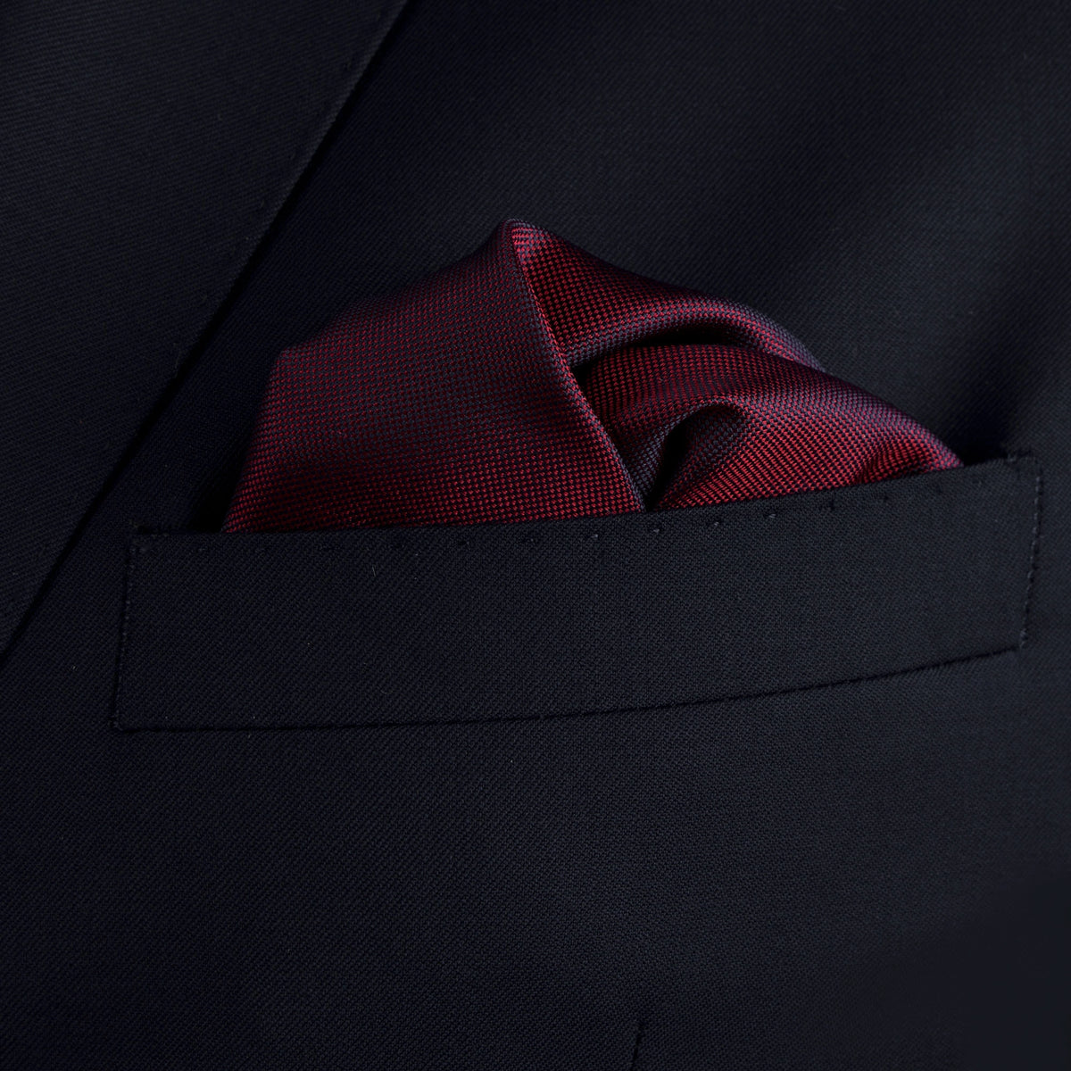 Einstecktuch in Rot mit feiner Struktur red Bild 1