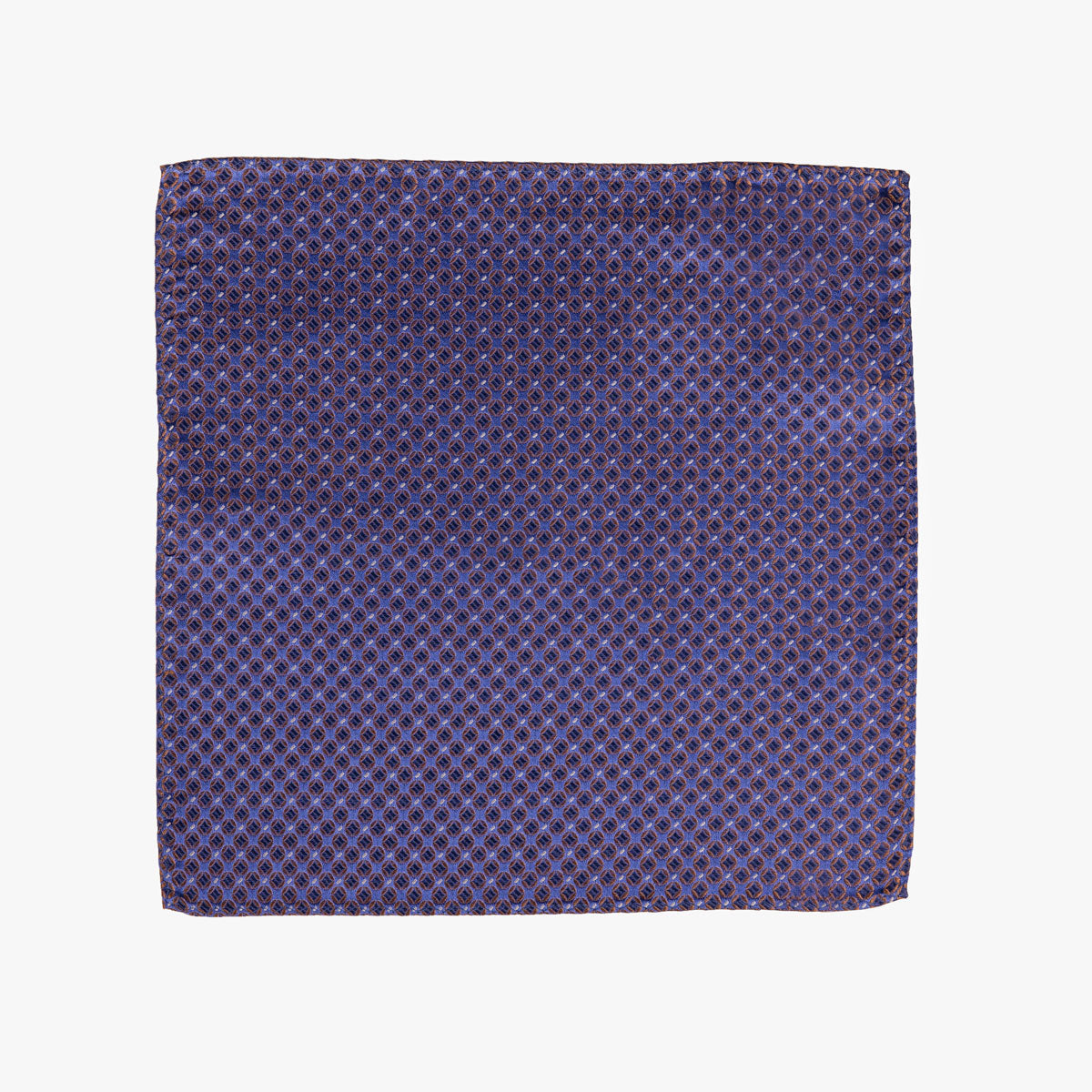 Einstecktuch mit geometrischem Muster in Blau und Kupfer blau Bild 2
