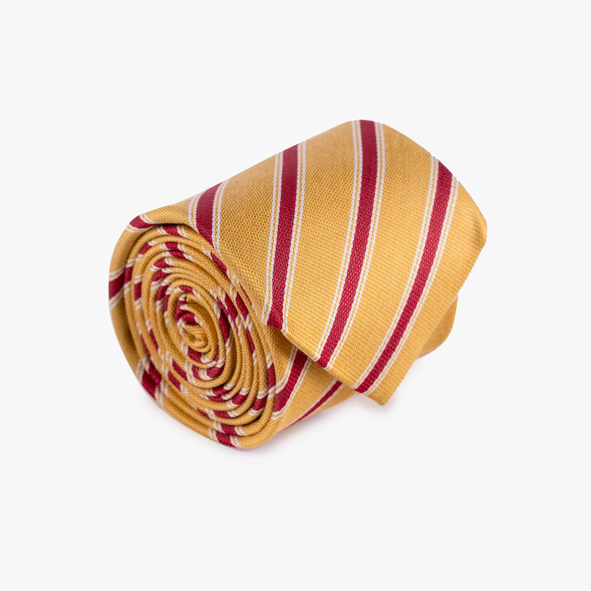 Krawatte aus Seide/Baumwolle in gelb gestreift gelb Bild 1