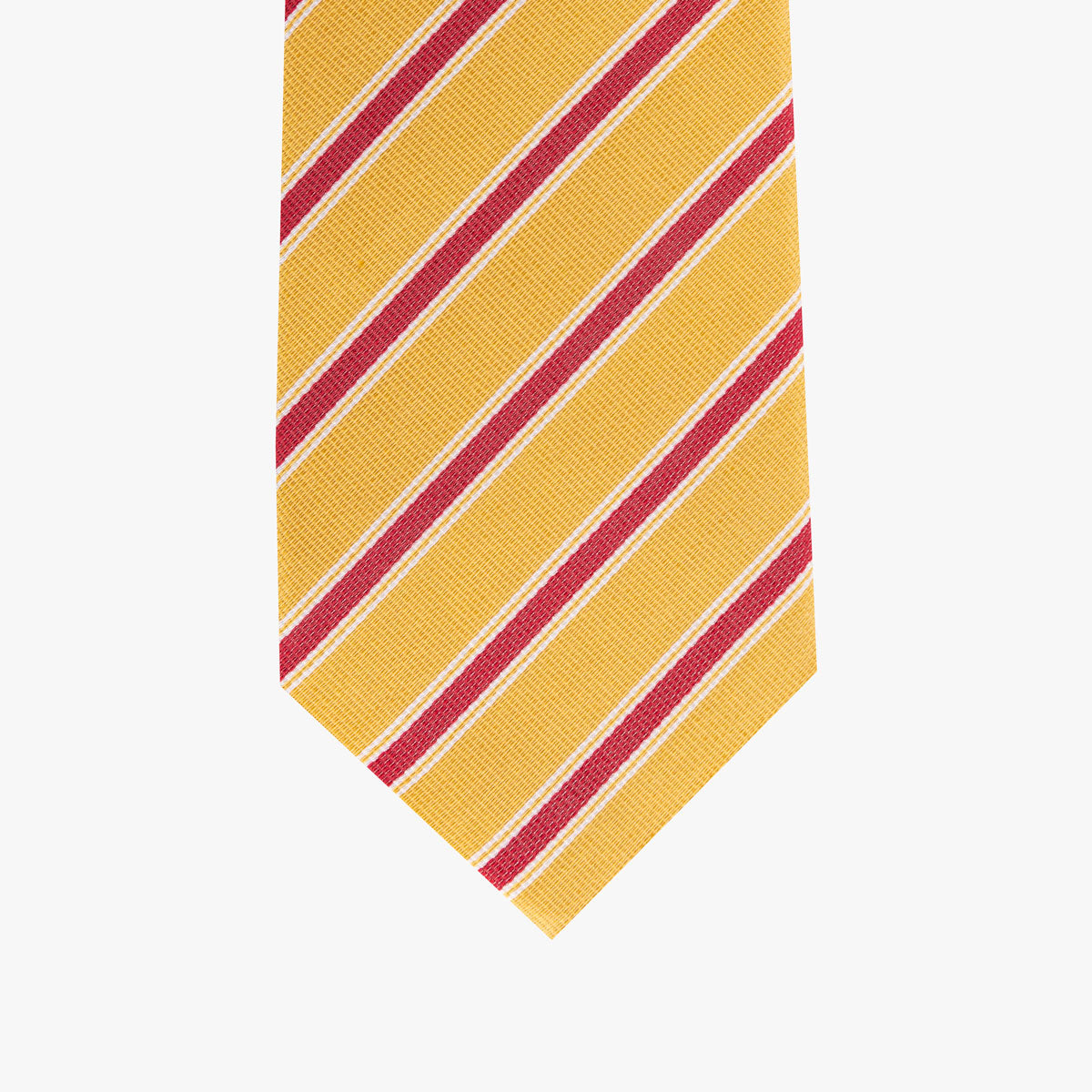 Krawatte aus Seide/Baumwolle in gelb gestreift gelb Bild 2