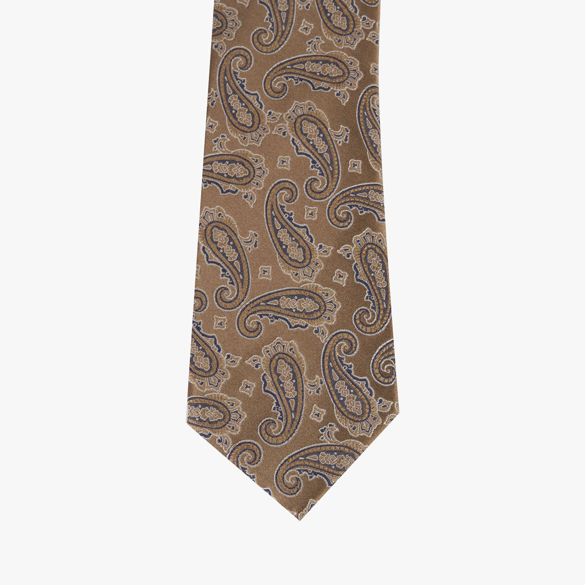 Krawatte aus Seide in Beige mit kleinem Paisley-Muster beige Bild 2