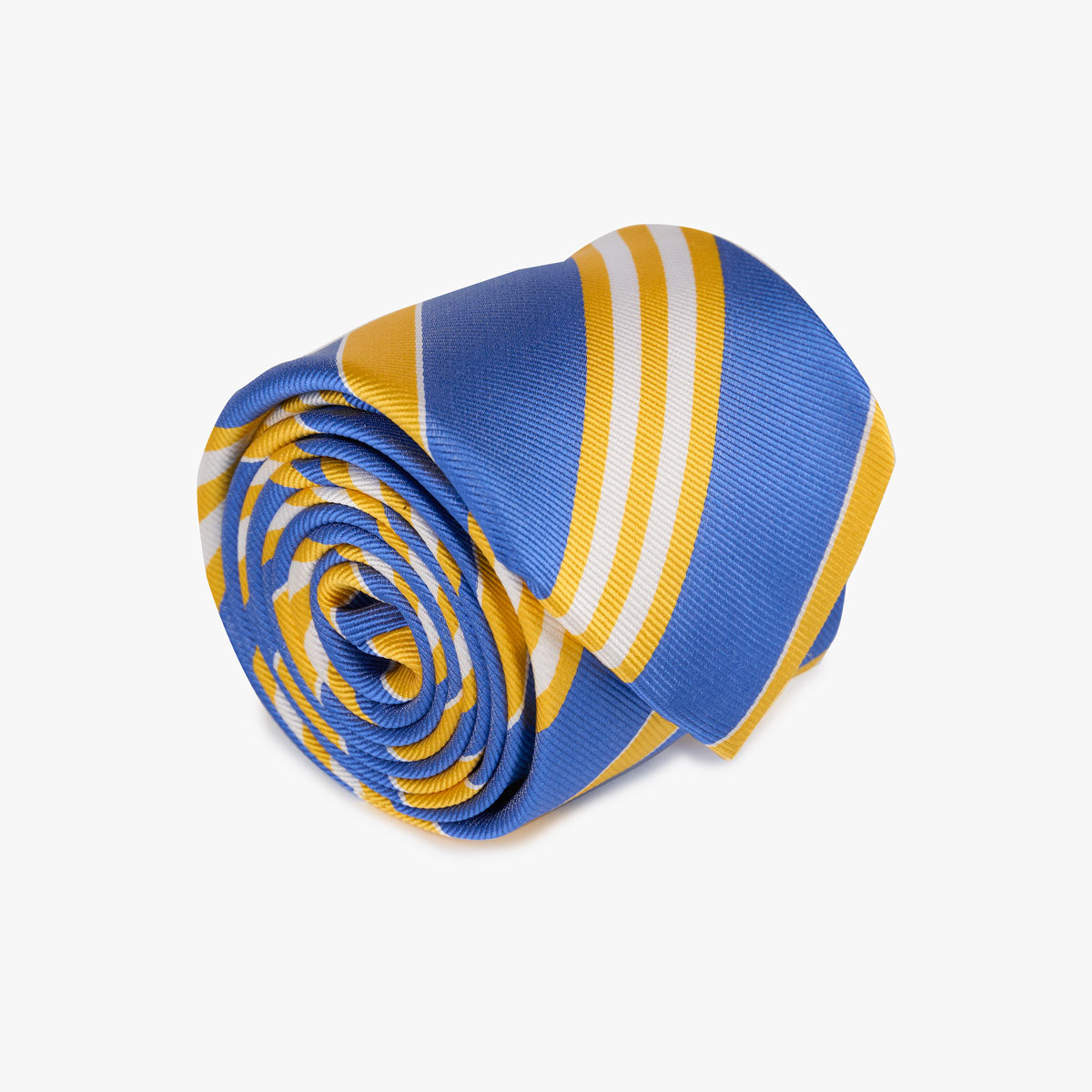 Krawatte aus Seide in Blau und Gelb blau Bild 1
