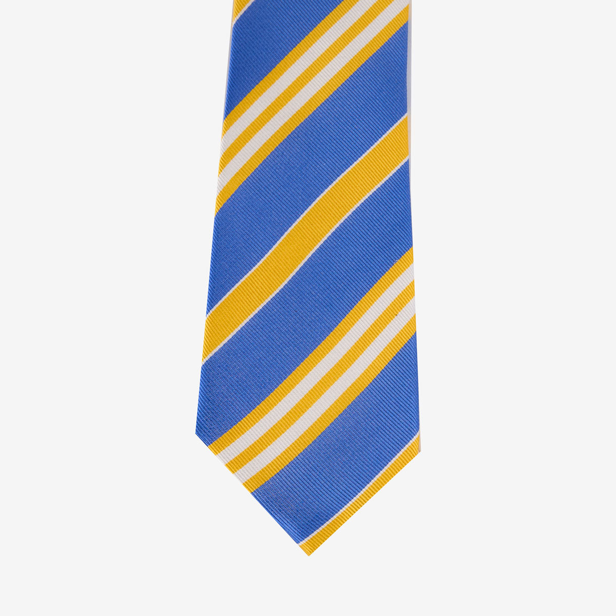 Krawatte aus Seide in Blau und Gelb blau Bild 2