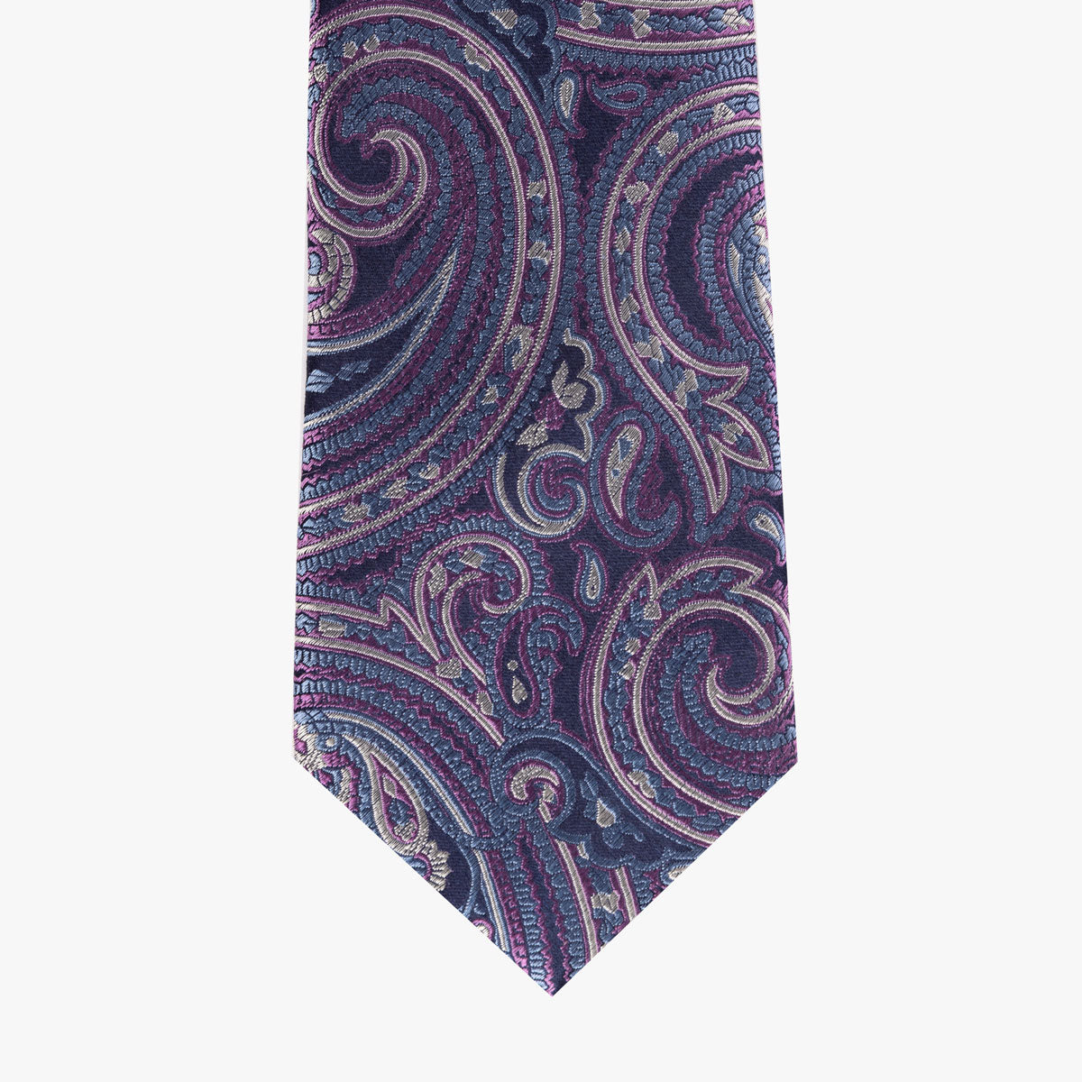 Krawatte aus Seide in dunkelblau mit pinkem Muster pink Bild 2