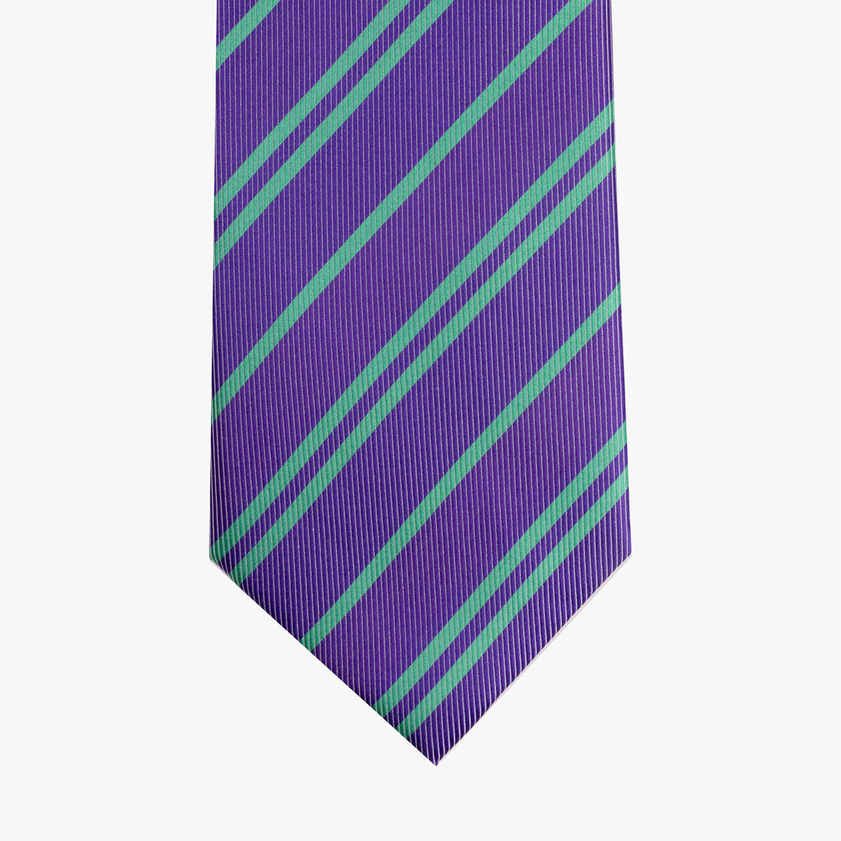 Krawatte aus Seide in lila gestreift lila Bild 2