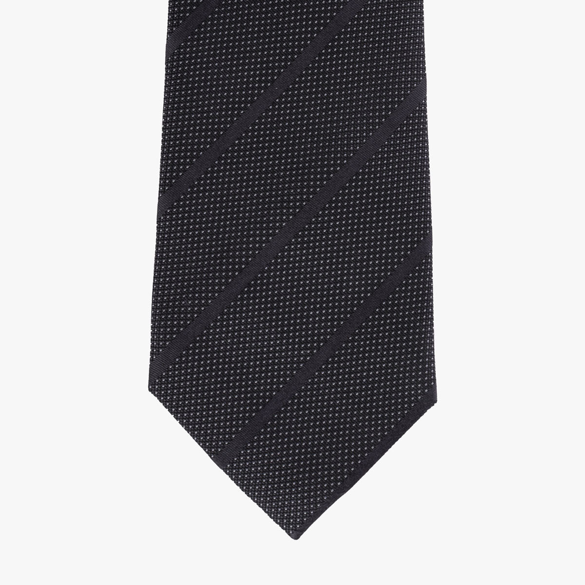 Krawatte aus Seide in schwarz gemustert schwarz Bild 2