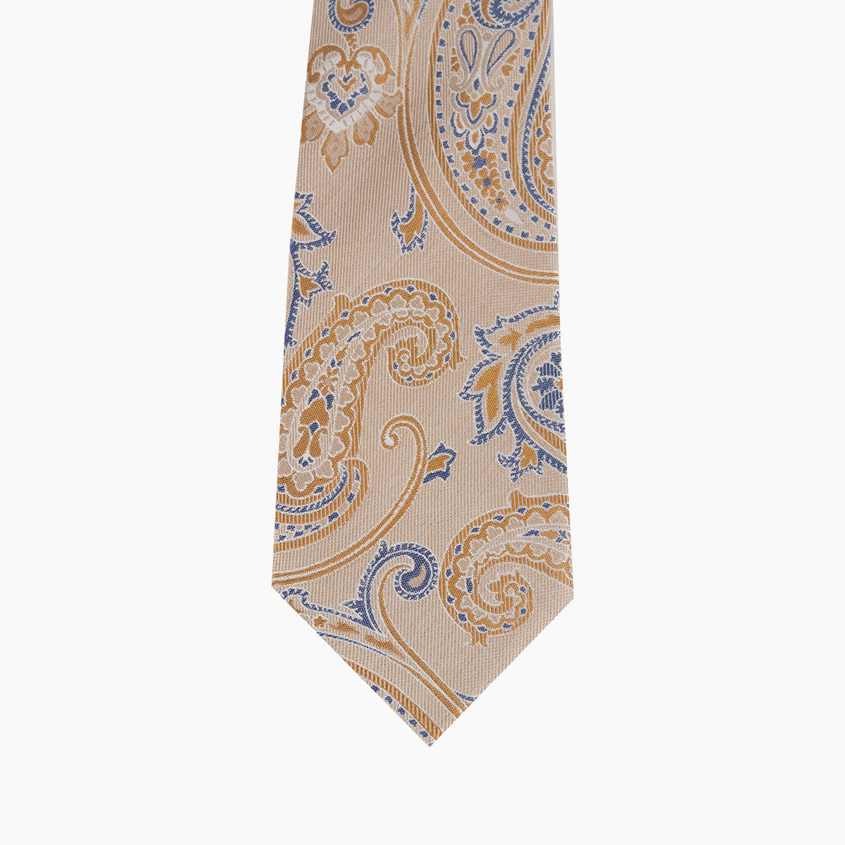 Krawatte in Beige mit braunem Paisley-Muster beige Bild 2