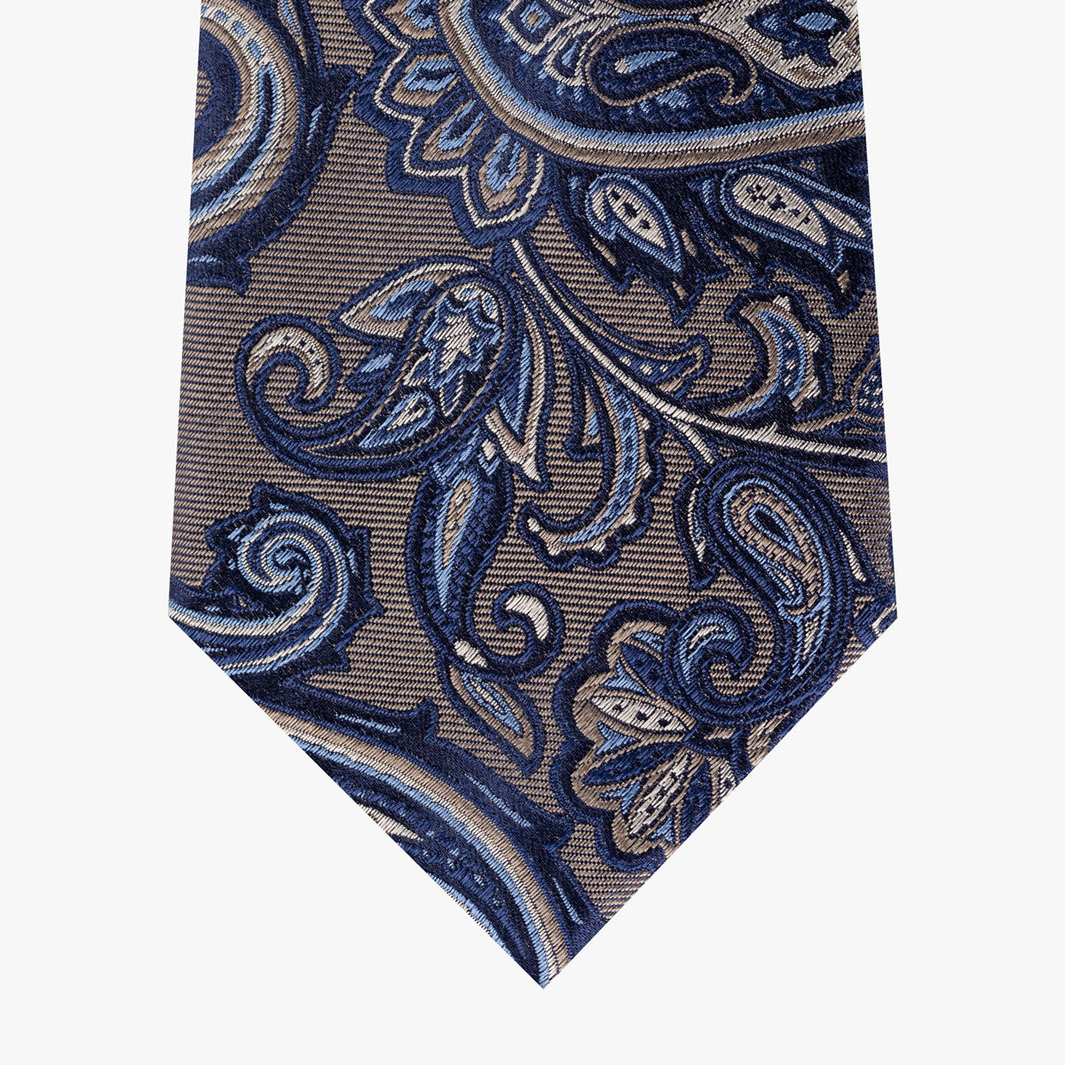 Krawatte mit Paisley in blau beige beige Bild 2