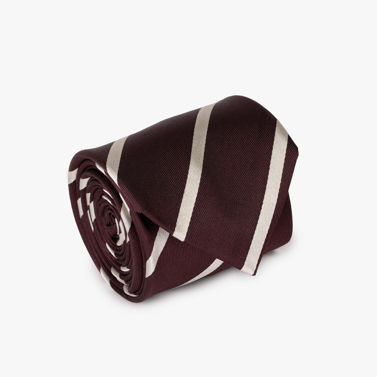 Krawatte mit Streifen in Rot und Offwhite dkl. rot Bild 1