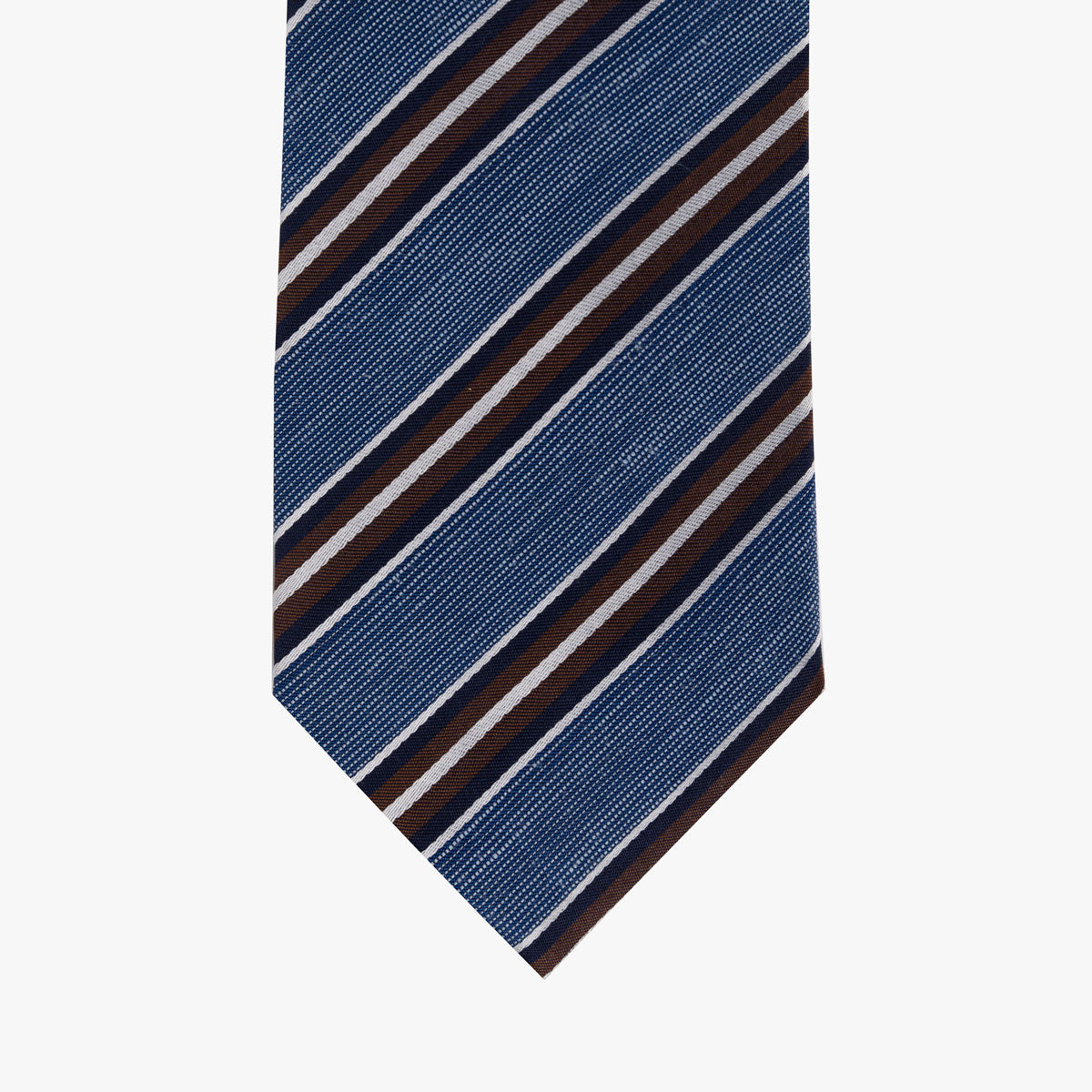 Krawatte mit Streifenmuster in dunkelblau braun dkl. blau Bild 2