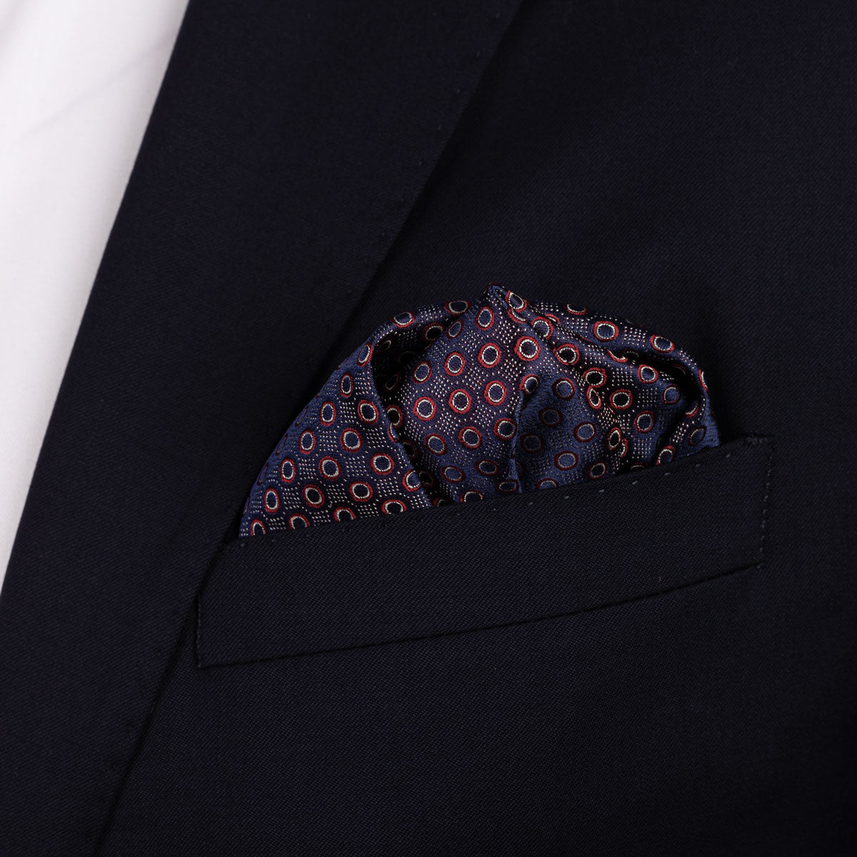 Einstecktuch mit Punktmuster in Blau und Rot rot Bild 1