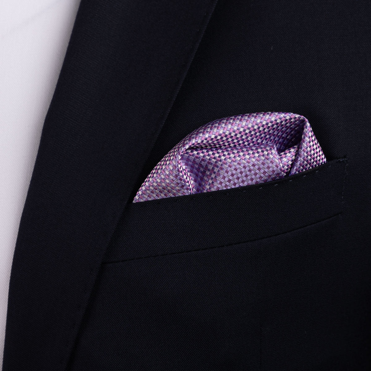 Einstecktuch aus Seide in magenta lila Bild 1